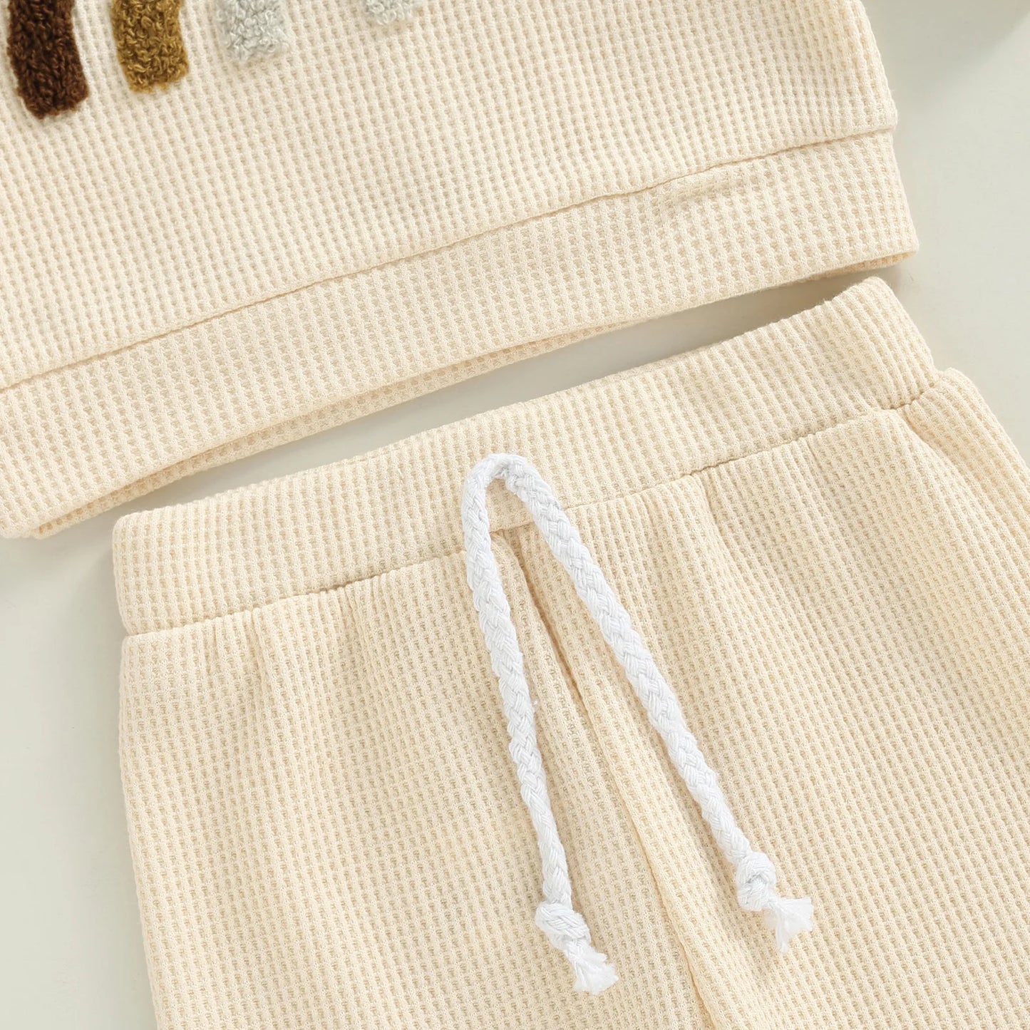 Boy's & Girl's 2-Piece "Happy" "Hooray" & Rainbow Print Sweatshirt & Pants Sets