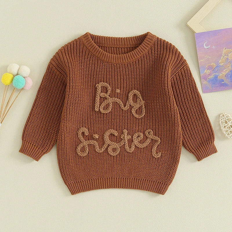 Girl's "Big Sister" Family Matching Sibling Sweaters