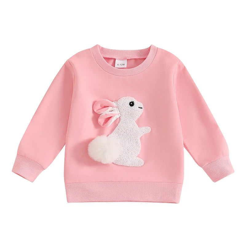 Girl's & Boy's Embroidered Easter Bunny Sweatshirts