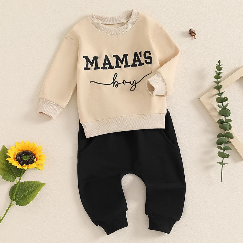"Mama's Boy" Sweatshirts & Pants Sets