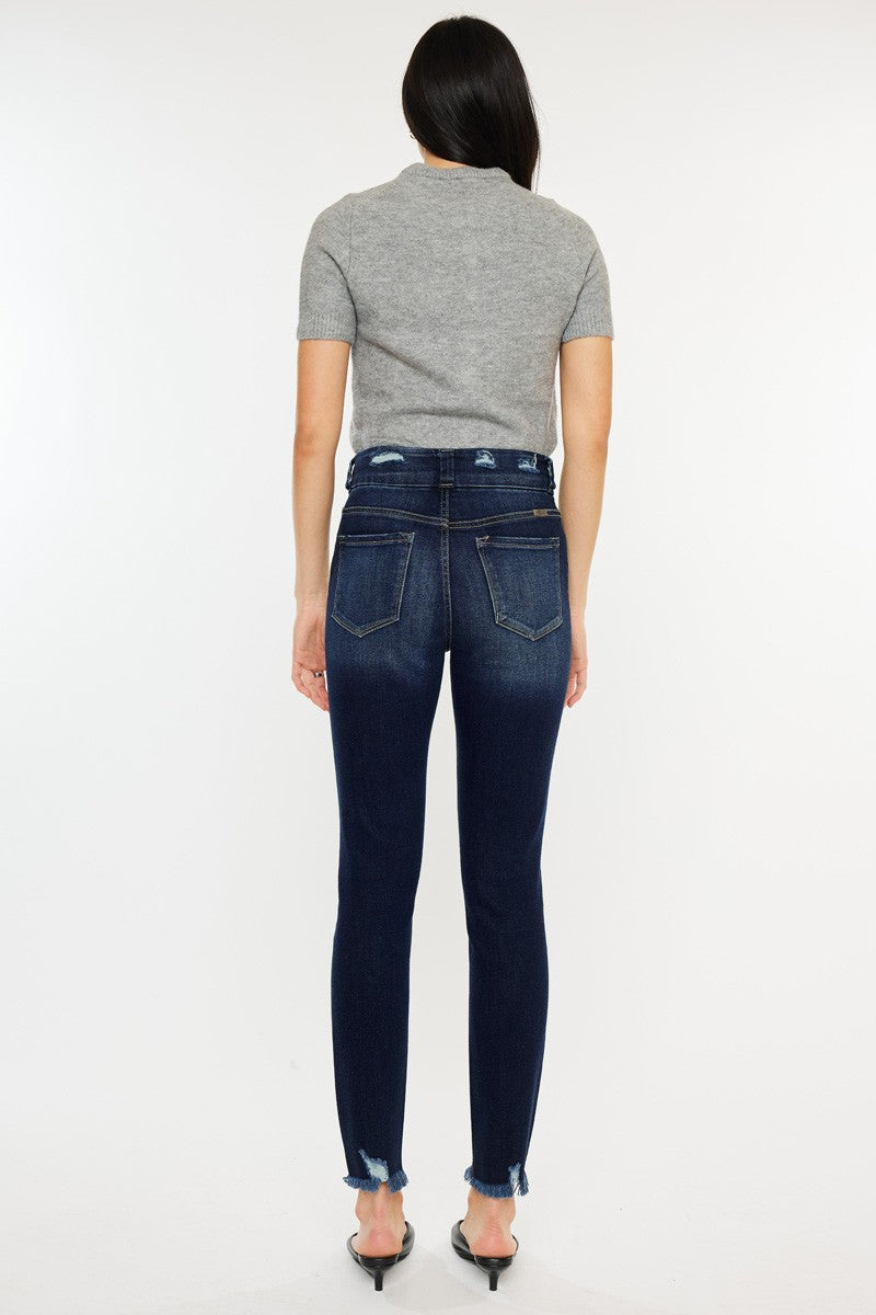 Raw Hem High Waist Jeans