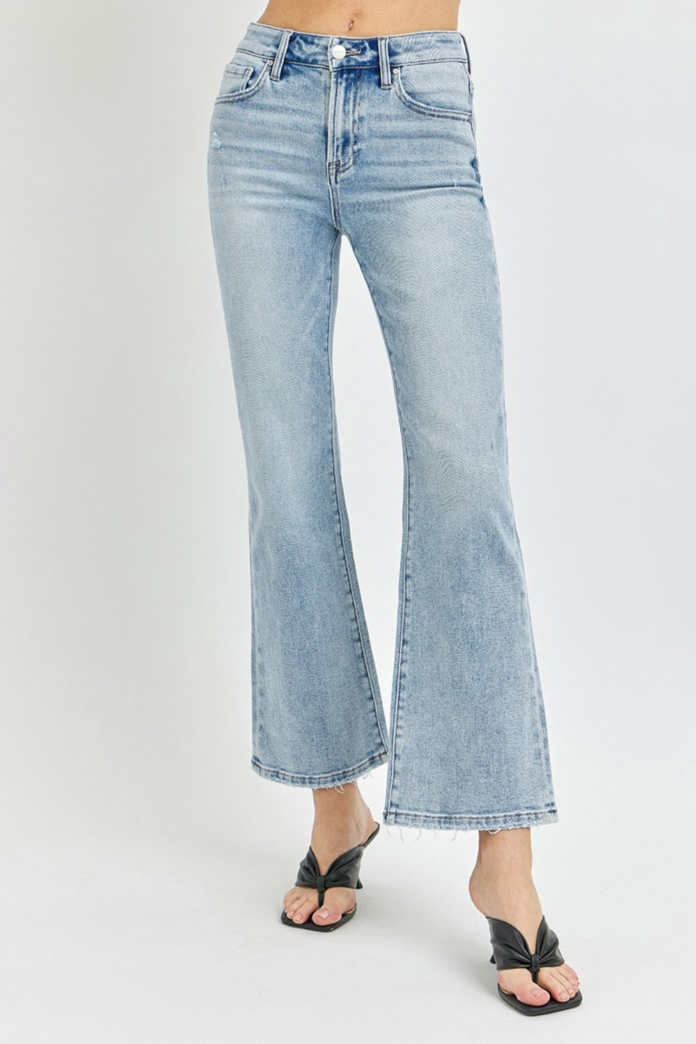 High Rise Ankle Flare Jeans