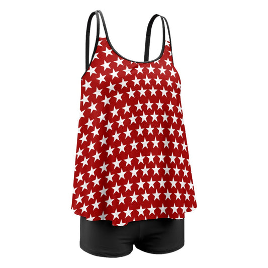 Plus 2-Piece Stars Tankini & Boy Shorts Sets