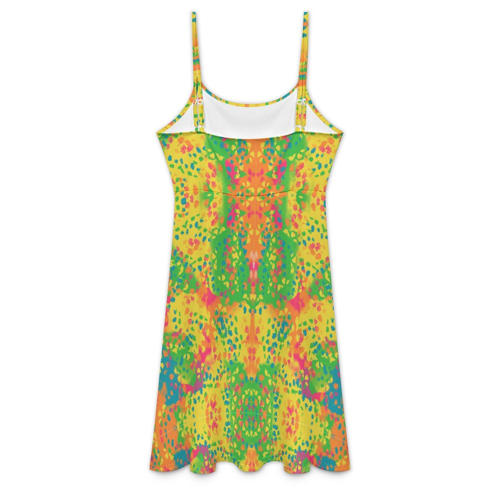 Women’s Geometric Sleeveless Strap Mini Dresses