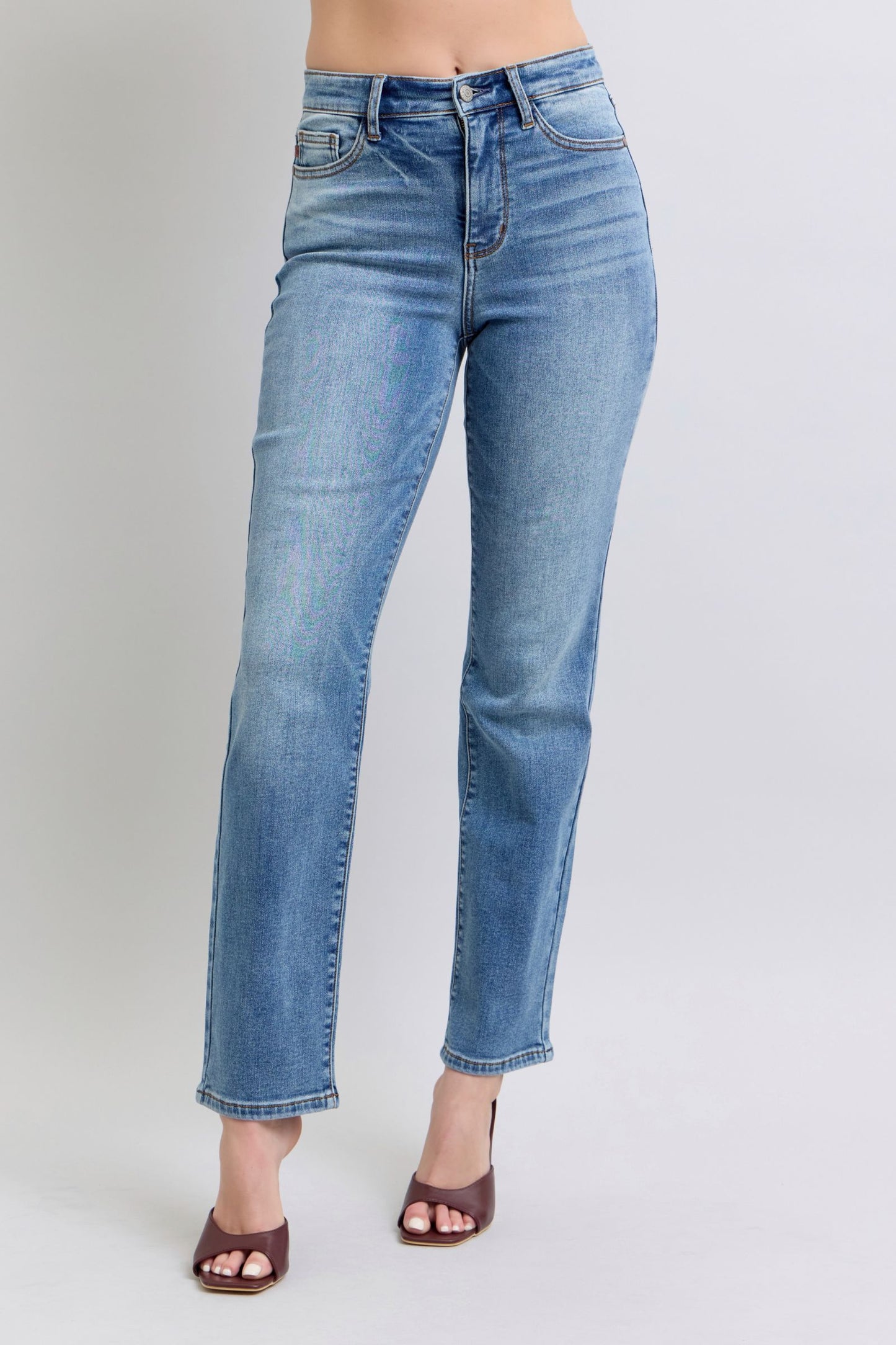 Run Vintage Wash Thermal Straight Jeans