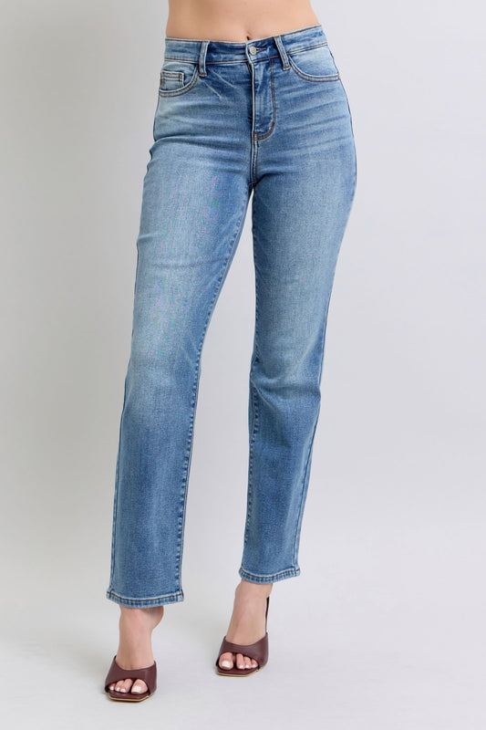 Run Vintage Wash Thermal Straight Jeans