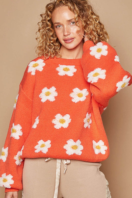 Daisy  Drop Shoulder Sweater