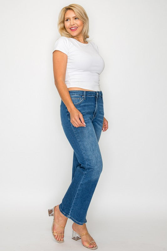 Cat's Whiskers Mid Rise Ankle Jeans