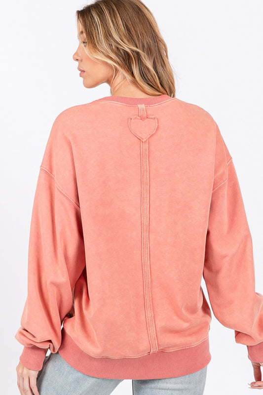 Applique Drop Shoulder Sweatshirt