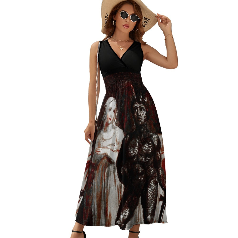 Women’s Ancient Art V-Neck Maxi Dresses