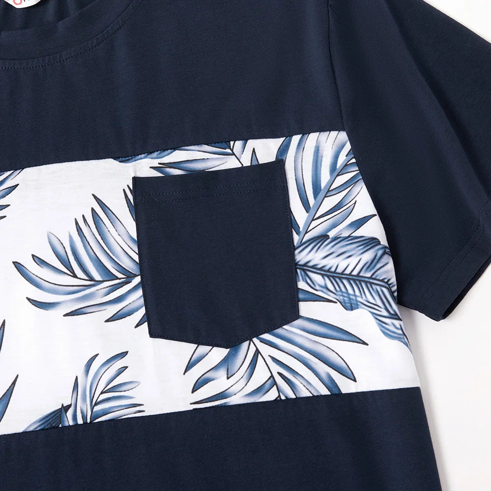 Family Matching! Floral Blue & White Tropical Dresses, Rompers, & T-Shirts