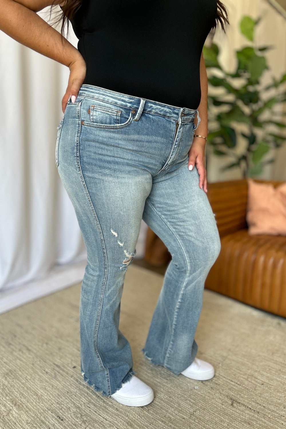 Medium Rise Tummy Control Destroy Flare