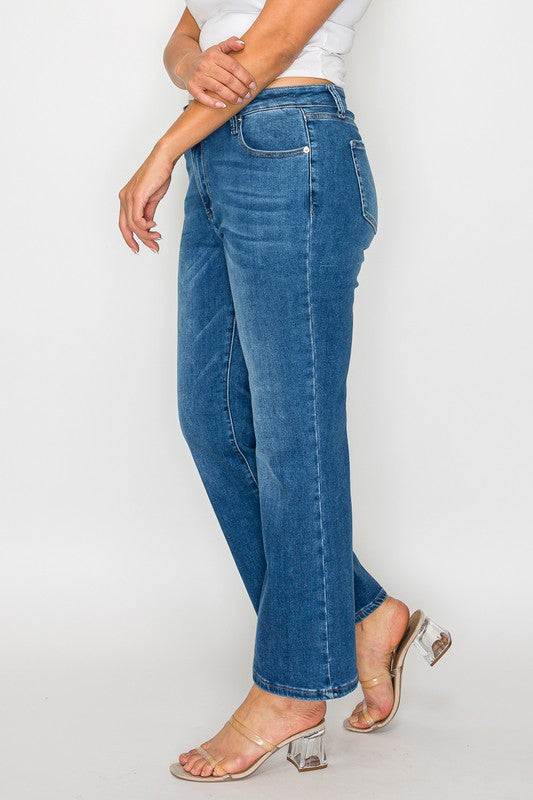 Cat's Whiskers Mid Rise Ankle Jeans