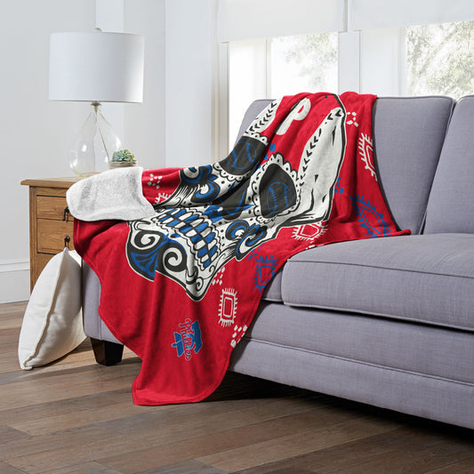 CANDY SKULL - PHILLIES Silk Touch Sherpa Blanket 50"x60"