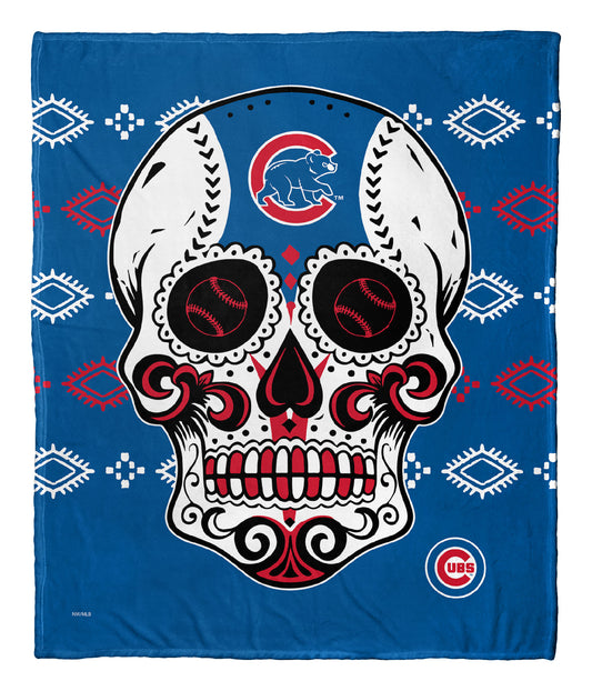 CANDY SKULL - CUBS Silk Touch Throw 50"x60"
