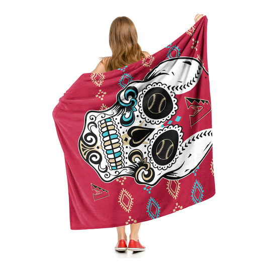 CANDY SKULL - DBACKS Silk Touch Throw 50"x60"