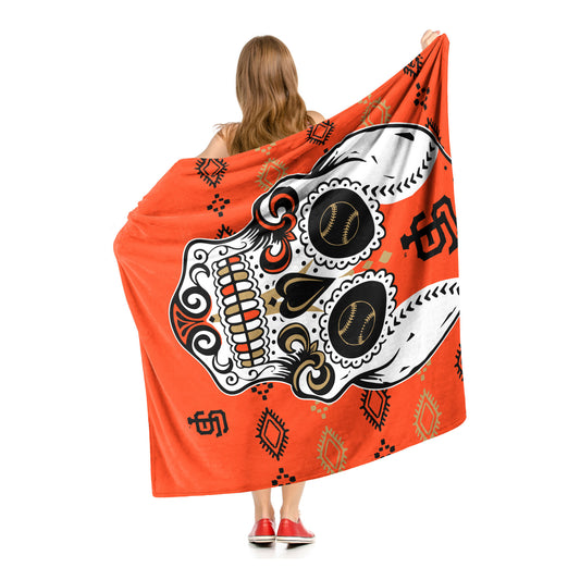 CANDY SKULL - SF GIANTS Silk Touch Throw 50"x60"