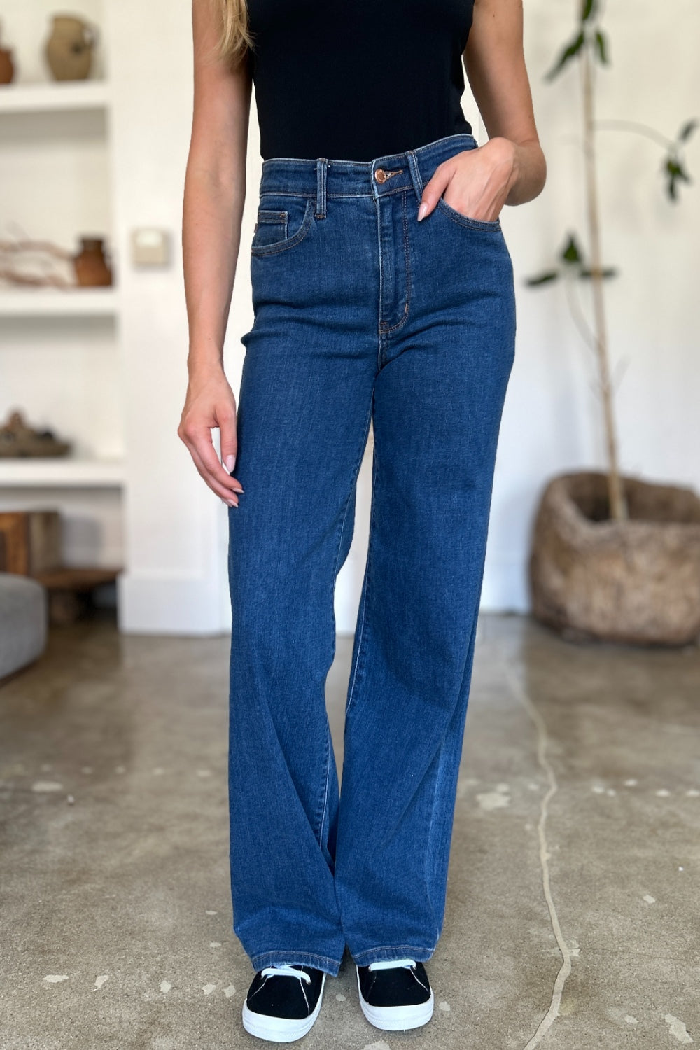 High Rise Straight Jeans