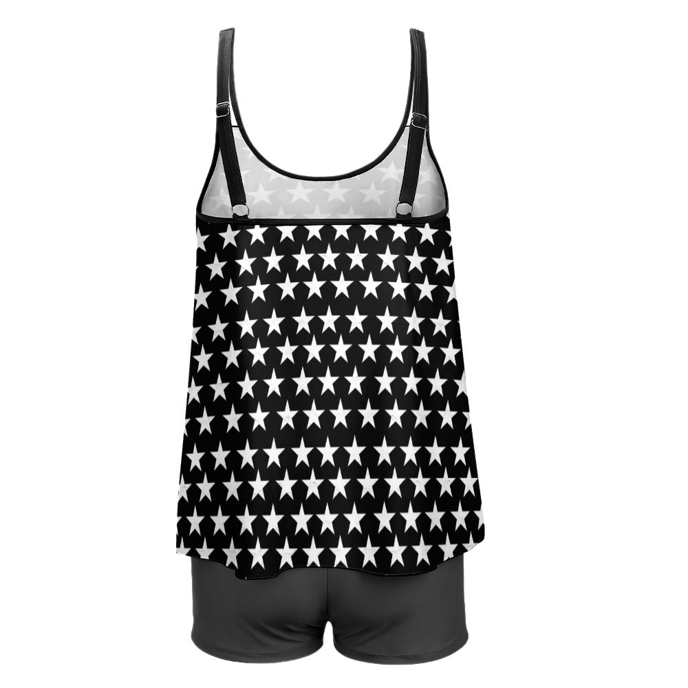 Plus 2-Piece Stars Tankini & Boy Shorts Sets