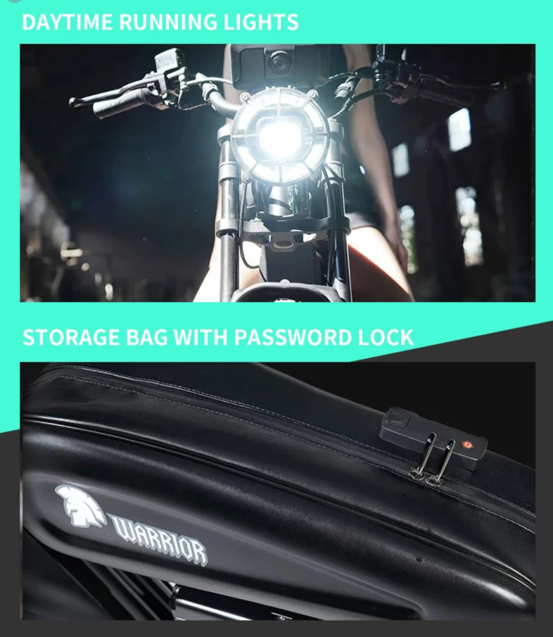 3-Power High-Performance 3000W 60V Smart eBike with Advanced Safety Features, Bluetooth, Anti-Theft Alarm