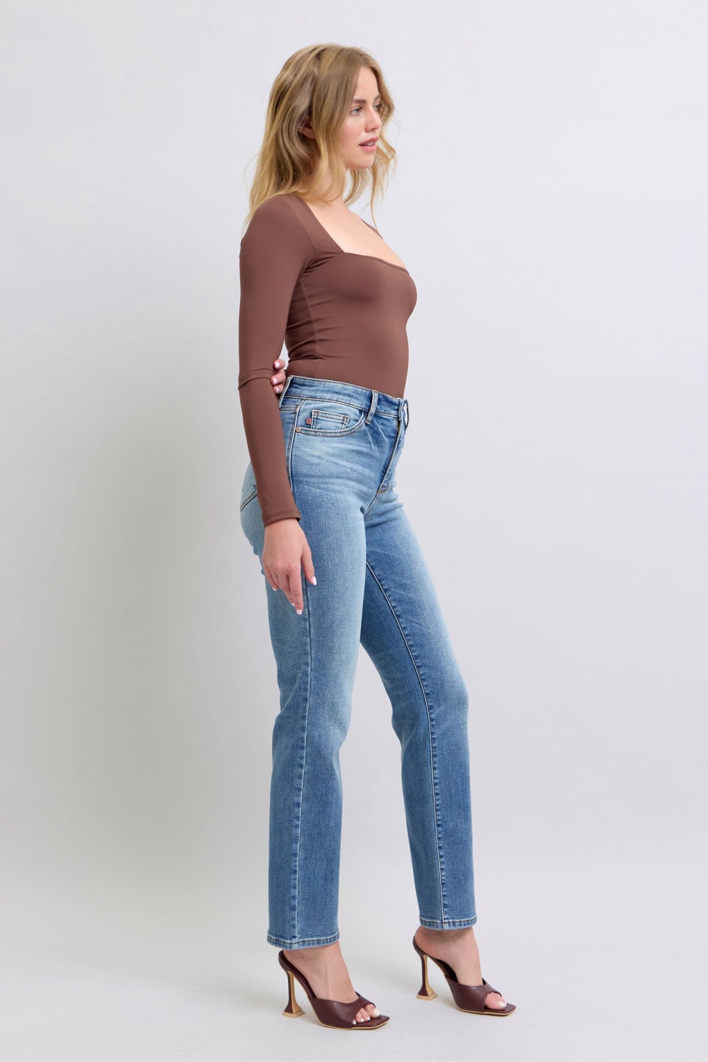 Run Vintage Wash Thermal Straight Jeans