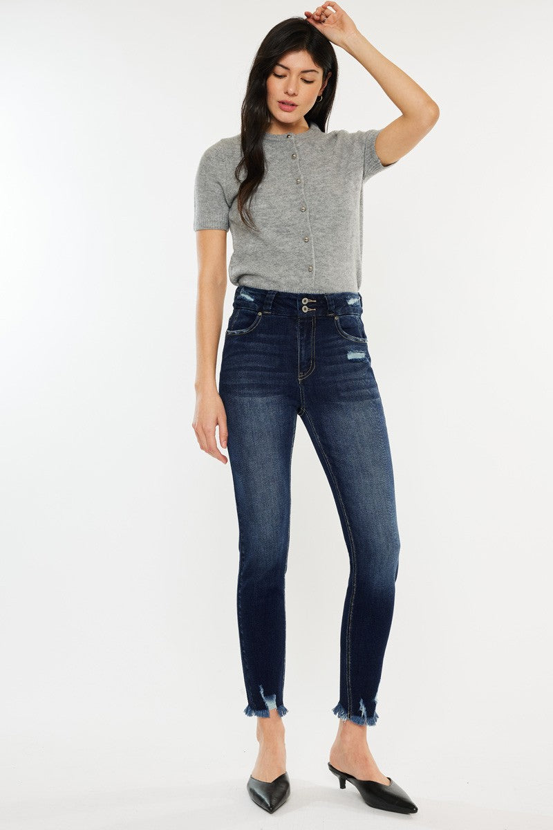 Raw Hem High Waist Jeans