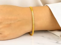 2.7mm 14k Yellow Gold Solid Diamond Cut Round Franco Bracelet