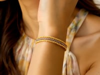 Triple Strand Rope Chain Bracelet in 10k Two Tone Gold