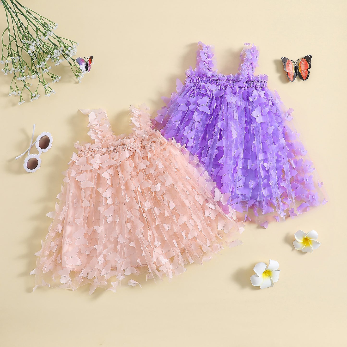 Girl's 3D Butterfly Dresses