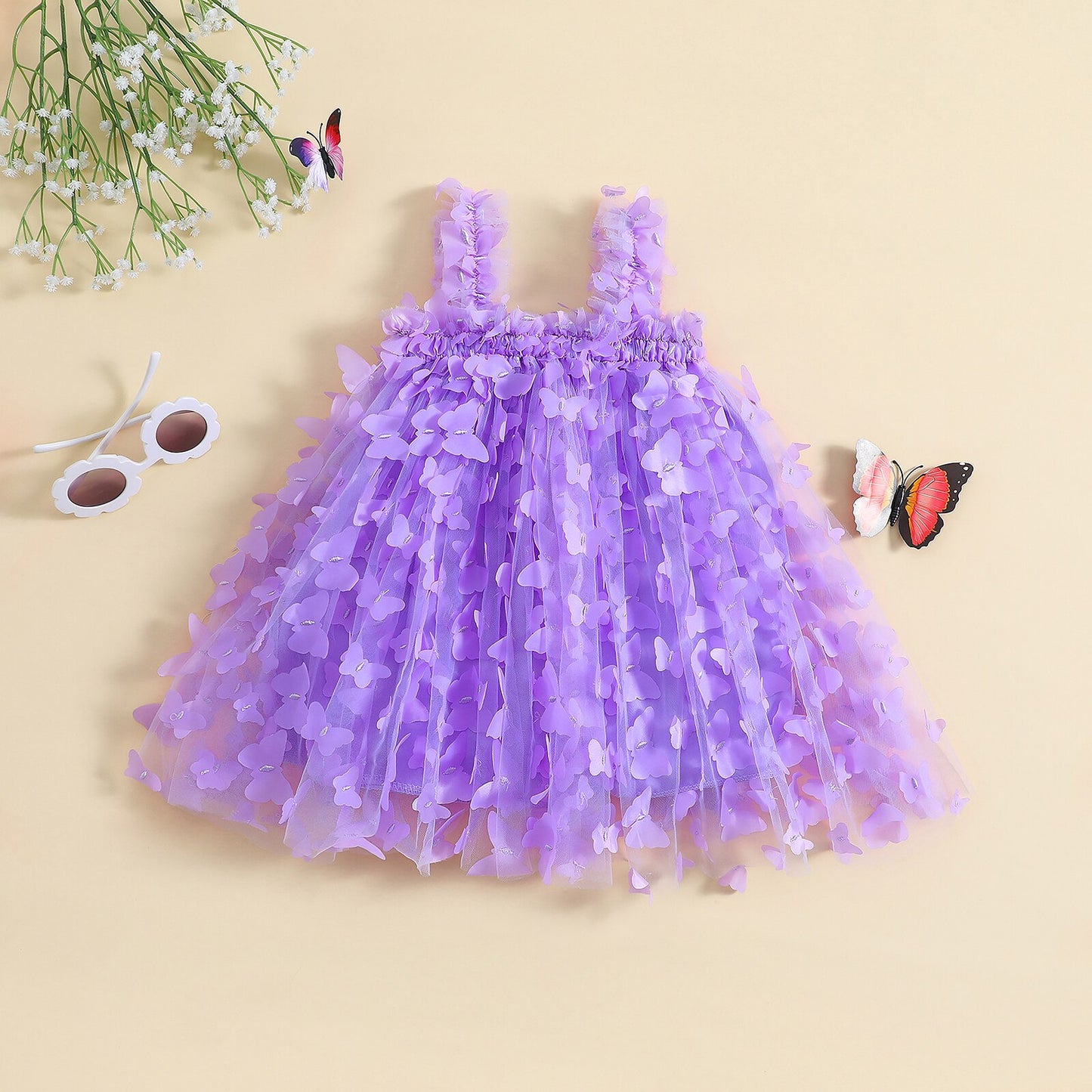 Girl's 3D Butterfly Dresses