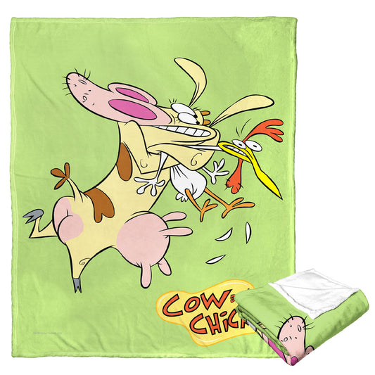 Cartoon Network's Cow & Chicken Strange Siblings Throw Blanket 50"x60"