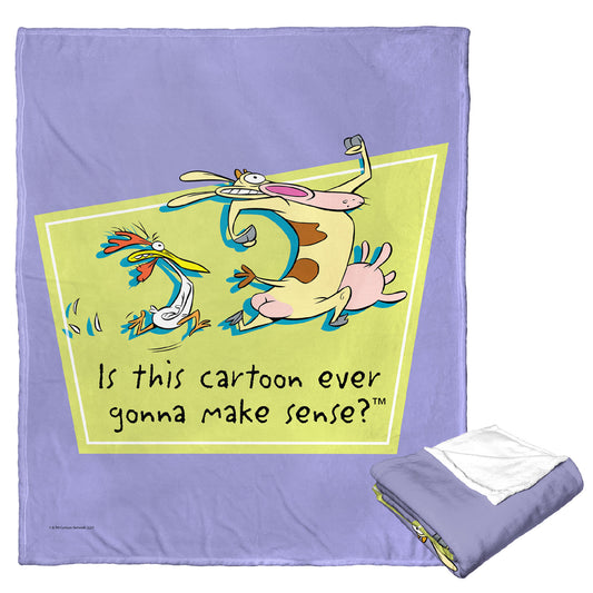 Cartoon Network's Cow & Chicken Will this Make Sense Throw Blanket 50"x60"