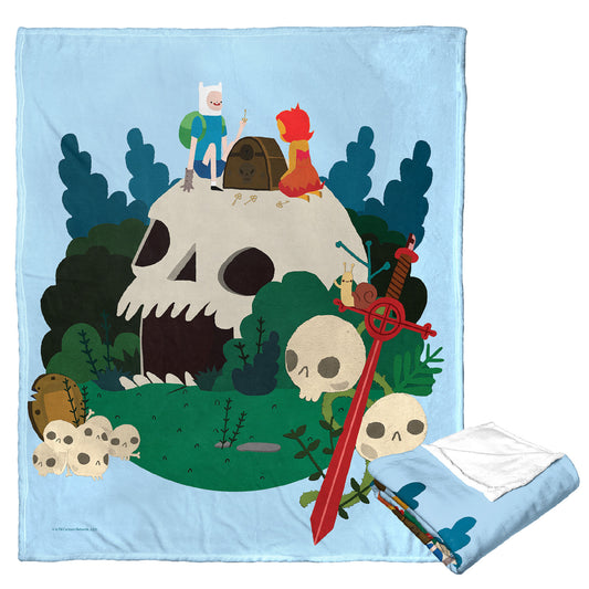 Adventure Time Treasure Awaits Throw Blanket 50"x60"