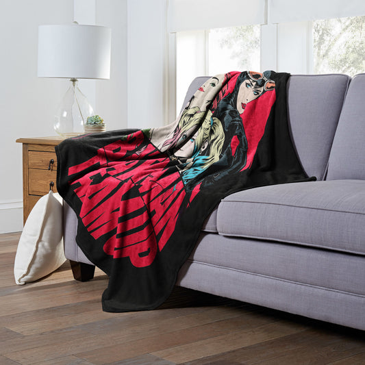DC Comics Batman Gotham City Sirens Team Up Throw Blanket 50"x60"