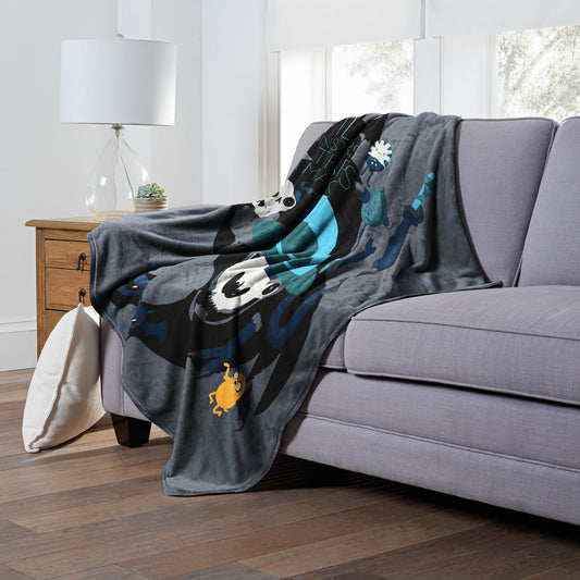 Adventure Time Monsters Traps & Magic Throw Blanket 50"x60"
