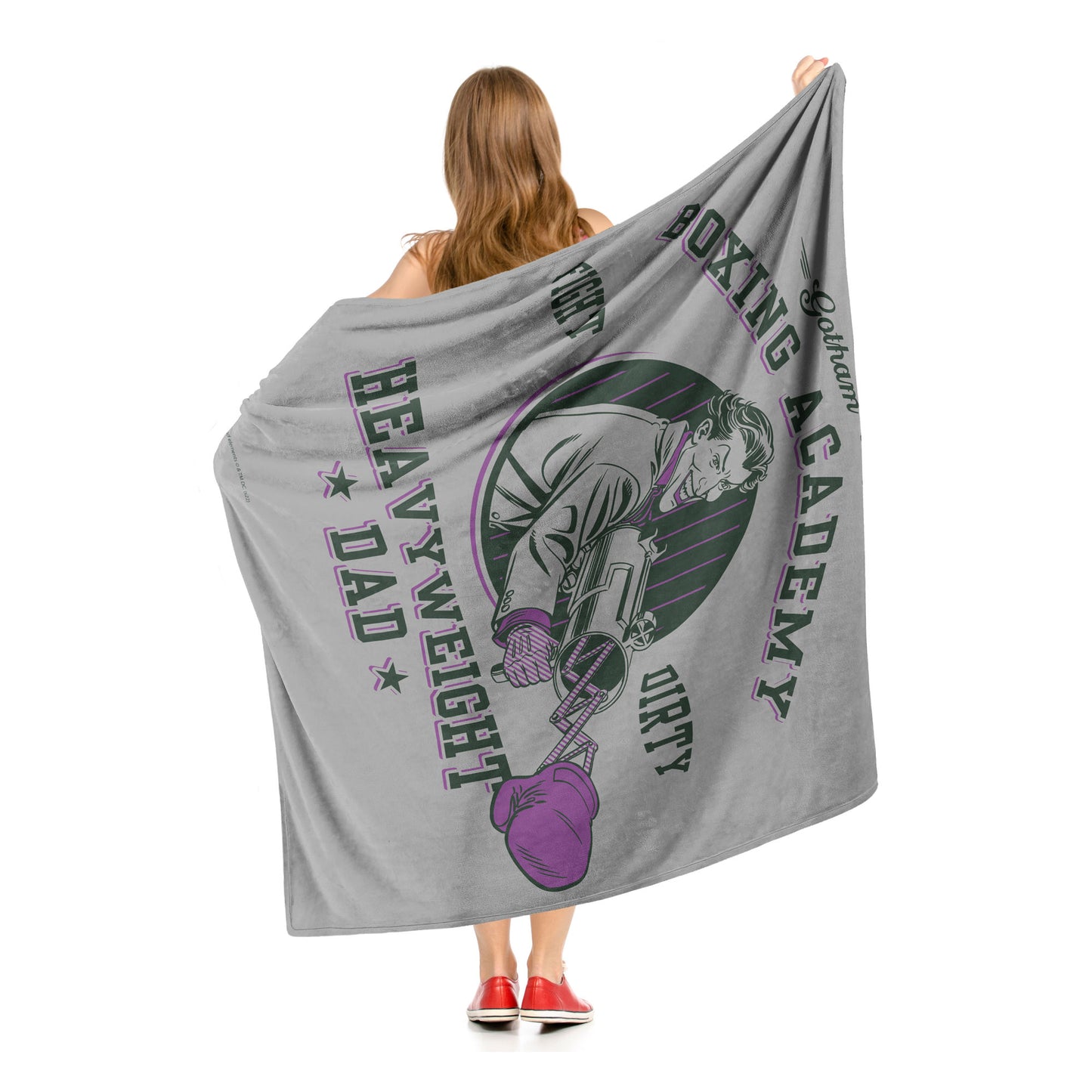 DC Batman, Heavyweight Champ Dad Throw Blanket 50"x60"