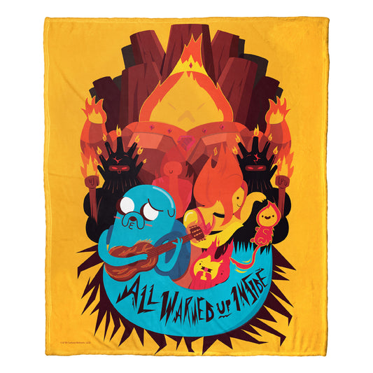 Adventure Time All Warmed Up Inside Throw Blanket 50"x60"
