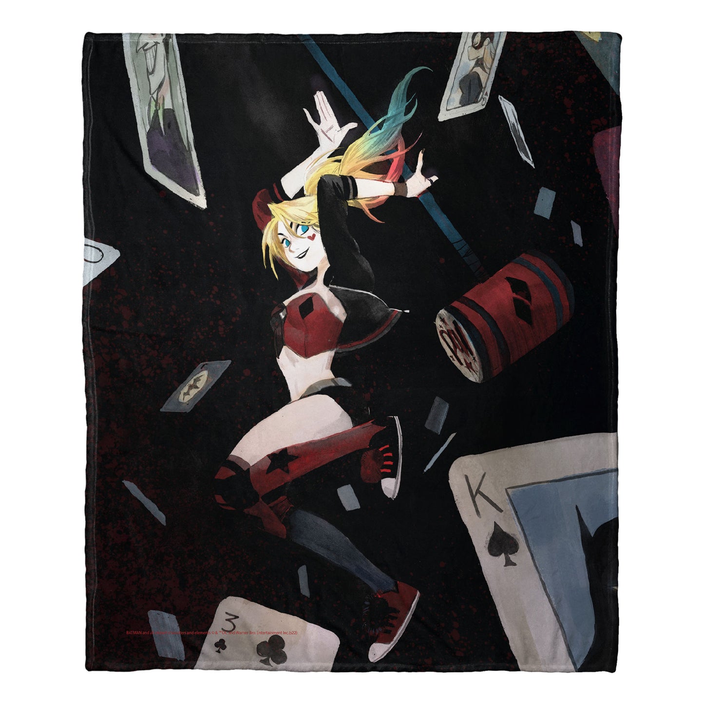 DC Comics Batman Fallen Cards Throw Blanket 50"x60"