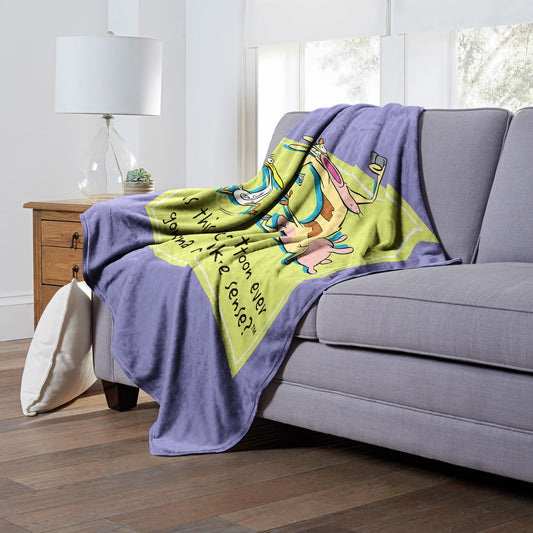 Cartoon Network's Cow & Chicken Will this Make Sense Throw Blanket 50"x60"
