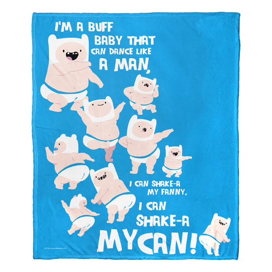 Adventure Time Buff Baby Dance Throw Blanket 50"x60"