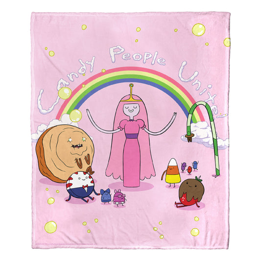 Adventure Time, Candy People Unite Throw Blanket 50"x60"