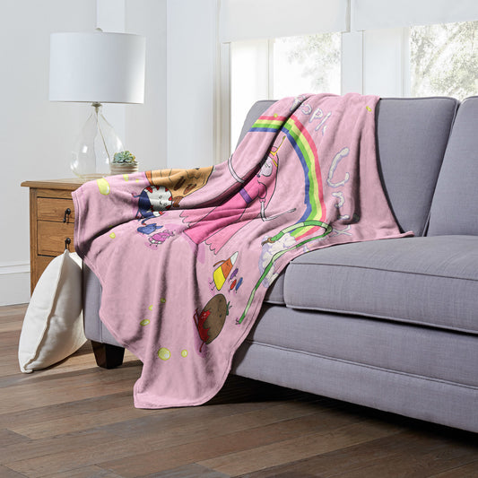 Adventure Time, Candy People Unite Throw Blanket 50"x60"