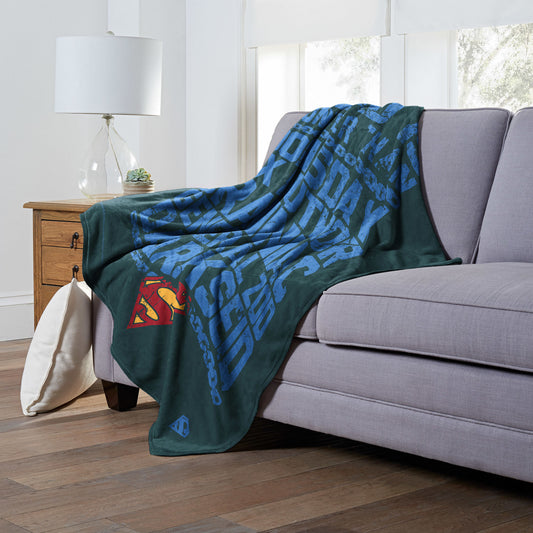 DC Superman, Strongest Dad Throw Blanket 50"x60"