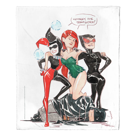 DC Comics Batman Hooray for Teamwork Throw Blanket 50"x60"