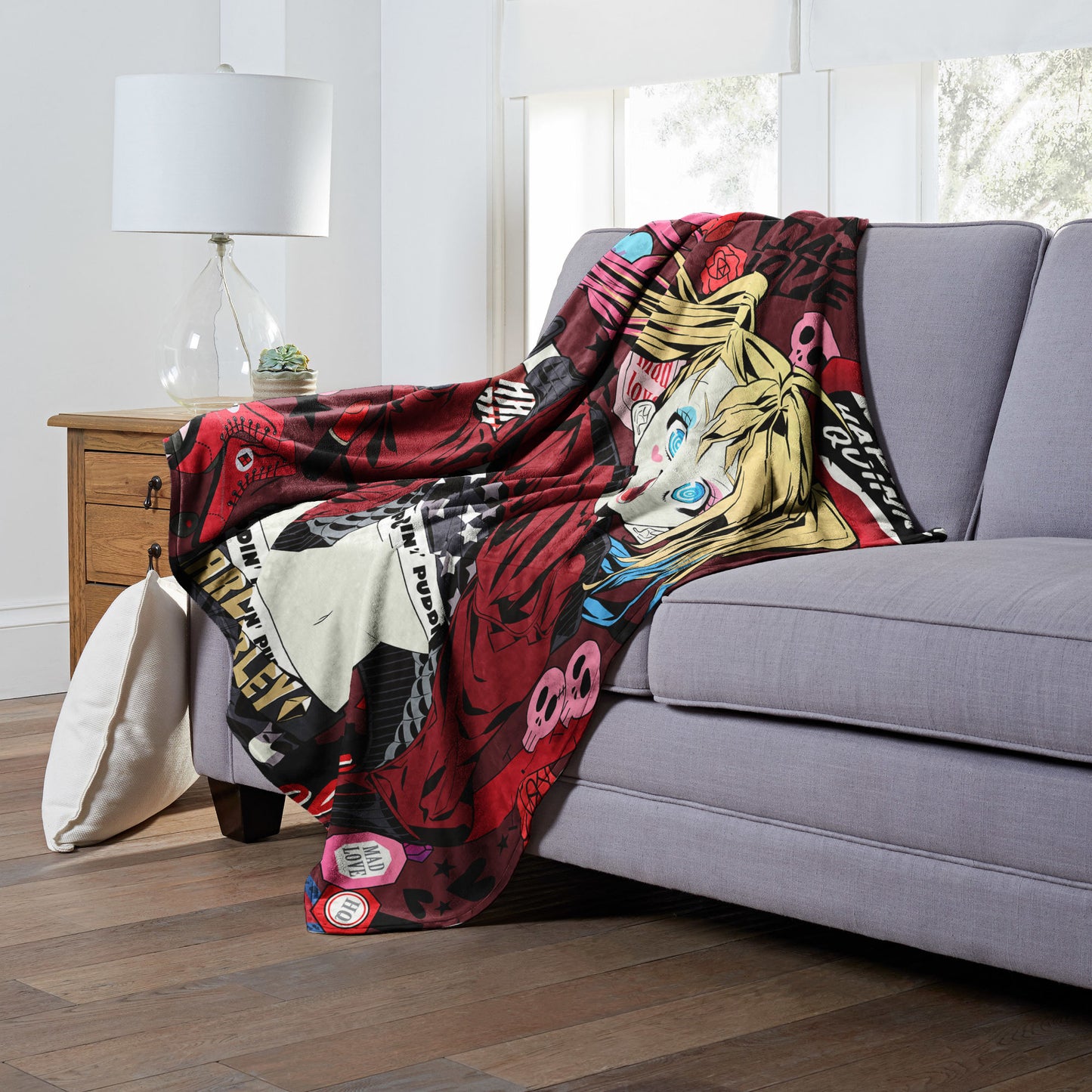 DC Comics Batman Harley's Crazy Throw Blanket 50"x60"