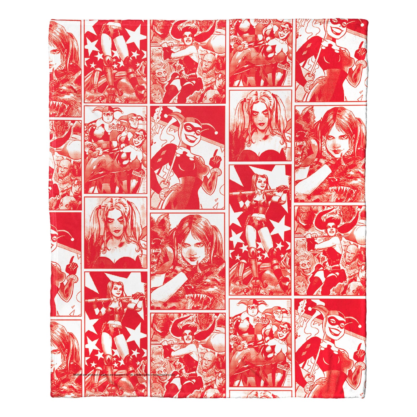 DC Comics Batman Harley Collage Throw Blanket 50"x60"