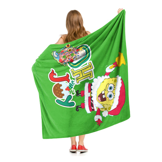 SpongeBob, Joyful Holiday Throw Blanket 50"x60"