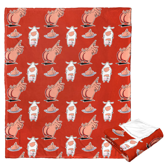 Cartoon Network's Cow & Chicken What the Butt Throw Blanket 50"x60"