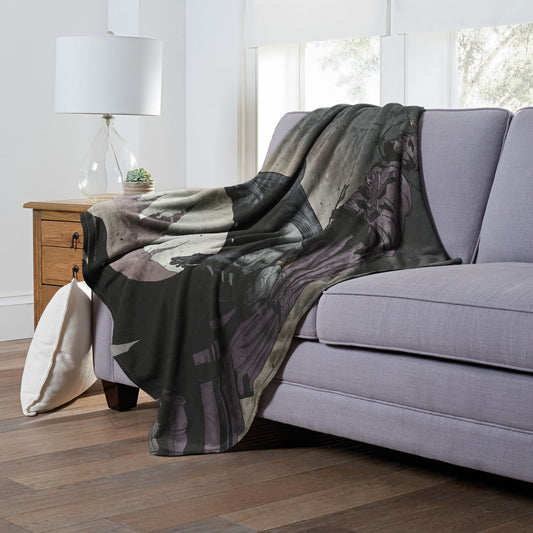 DC Batman, Gotham Grey Throw Blanket 50"x60"