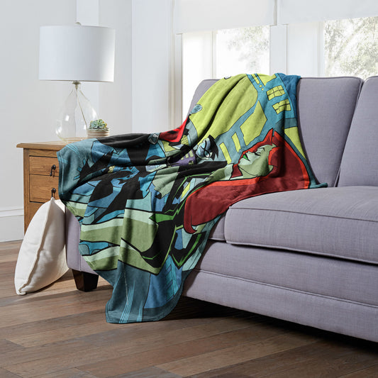 DC Comics Batman Batcave Break In Throw Blanket 50"x60"